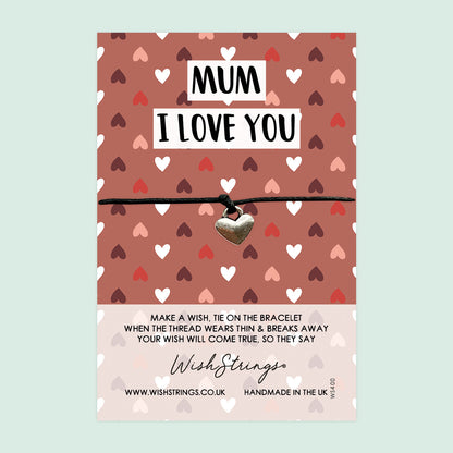 SALE - I Love You, Mum - WishStrings Wish Bracelet - S158