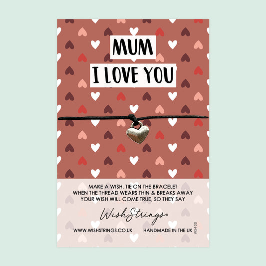 SALE - I Love You, Mum - WishStrings Wish Bracelet - S158