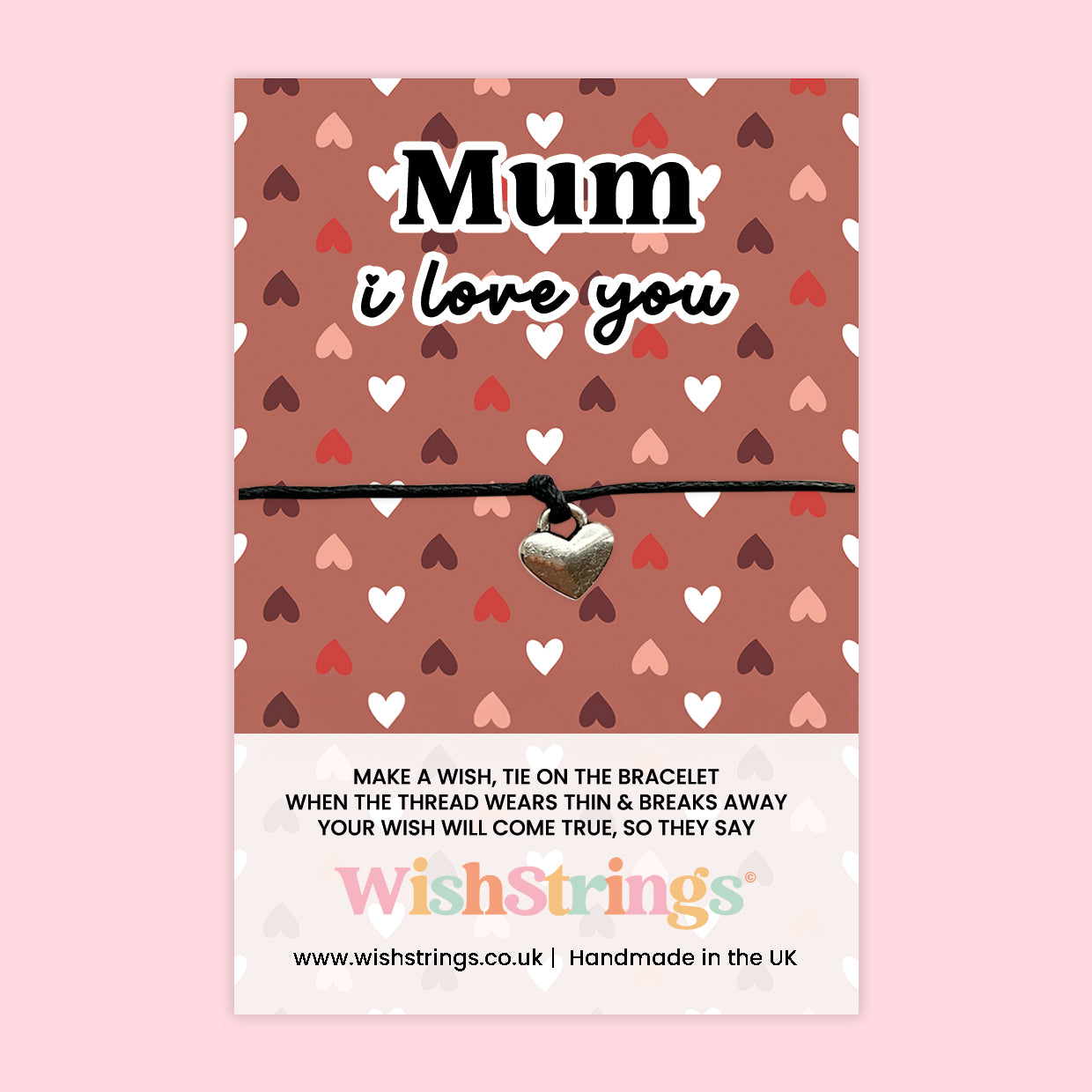 To Mum, With Love Collection – 6 Pocket Hugs & 6 WishStrings | Thoughtful Gifts for Mum | Handmade Keepsakes