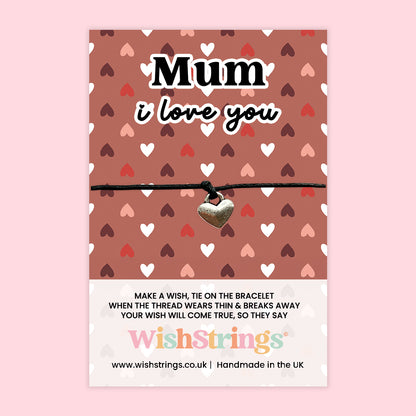 To Mum, With Love Collection – 6 Pocket Hugs & 6 WishStrings | Thoughtful Gifts for Mum | Handmade Keepsakes