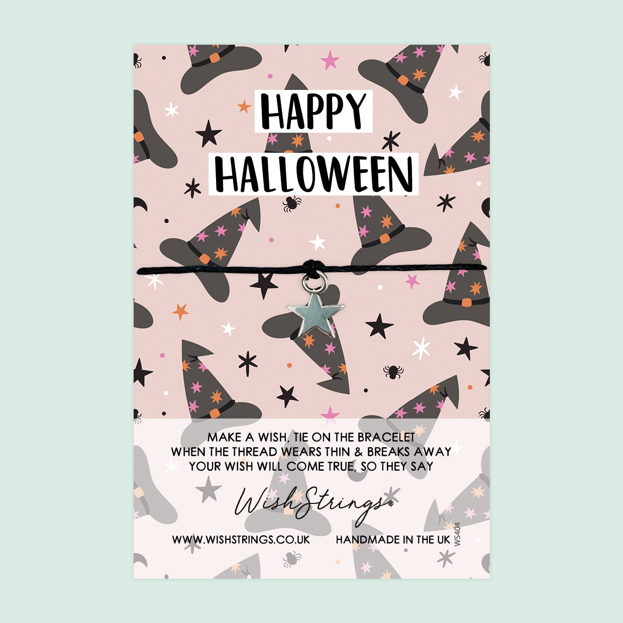 Halloween Collection – Spooky Wish Bracelets & Pocket Hug Tokens | Handmade Keepsakes with Charms & Quotes | Fun Seasonal Gifts Under £5