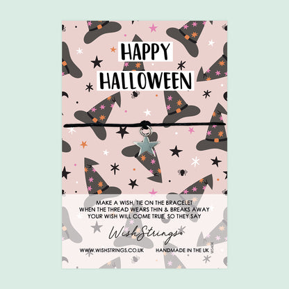 Halloween Collection – Spooky Wish Bracelets & Pocket Hug Tokens | Handmade Keepsakes with Charms & Quotes | Fun Seasonal Gifts Under £5