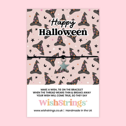 Halloween Collection – Spooky Wish Bracelets & Pocket Hug Tokens | Handmade Keepsakes with Charms & Quotes | Fun Seasonal Gifts Under £5