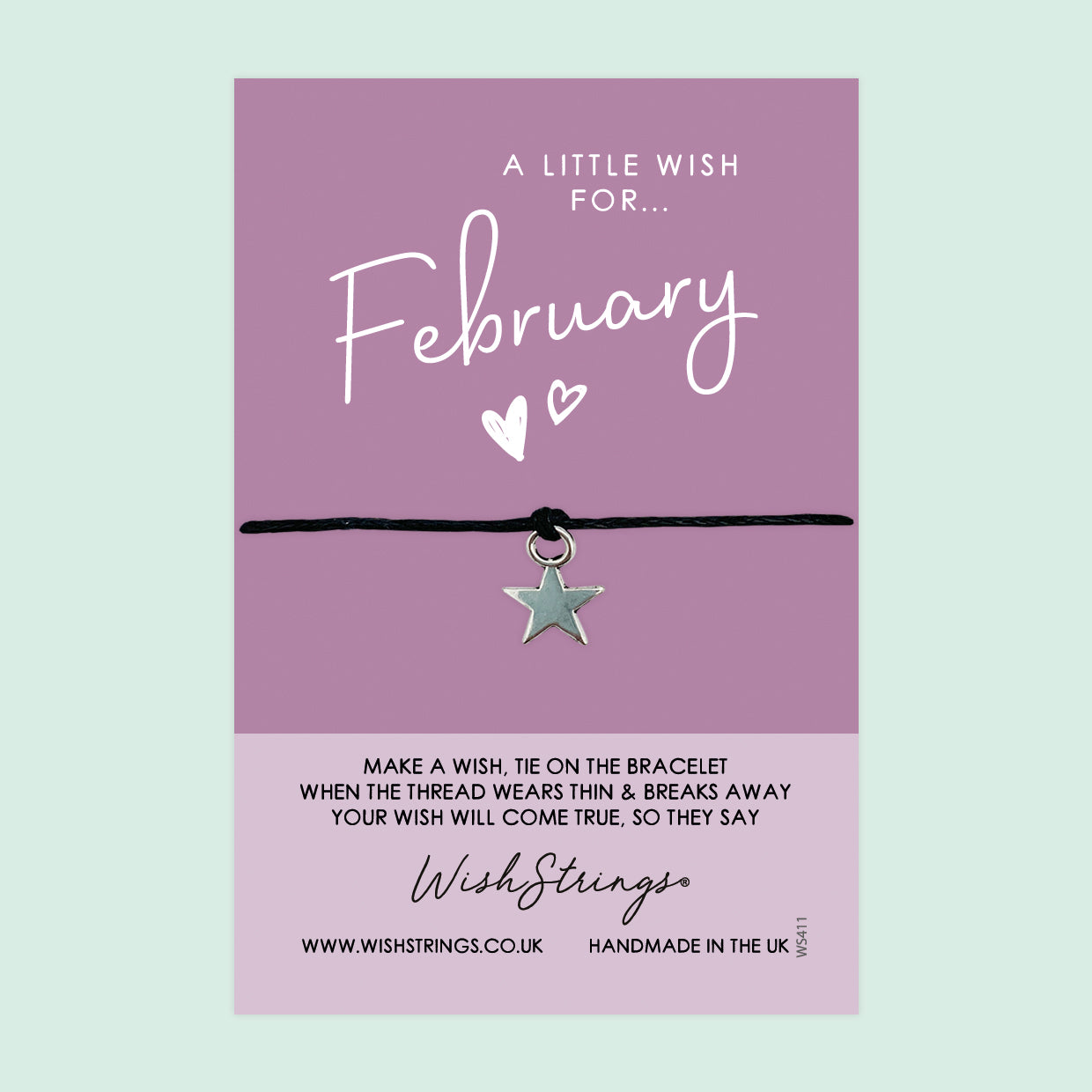 February, Birth Month  - WishStrings Wish Bracelet