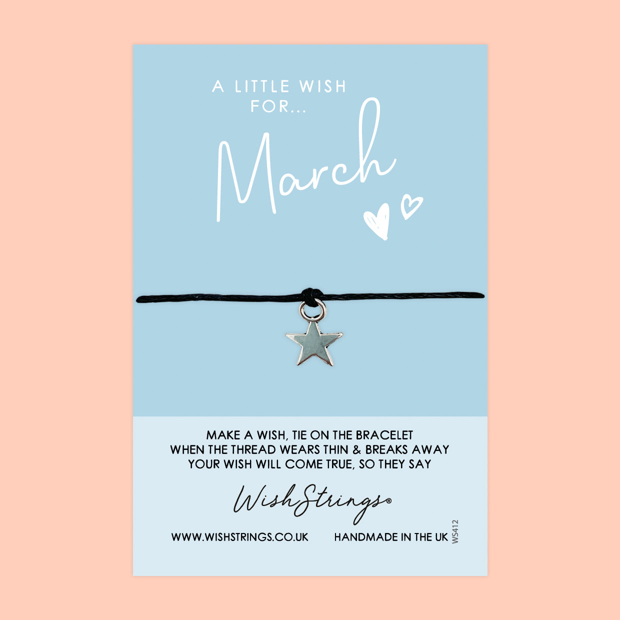 March, Birth Month  - WishStrings Wish Bracelet