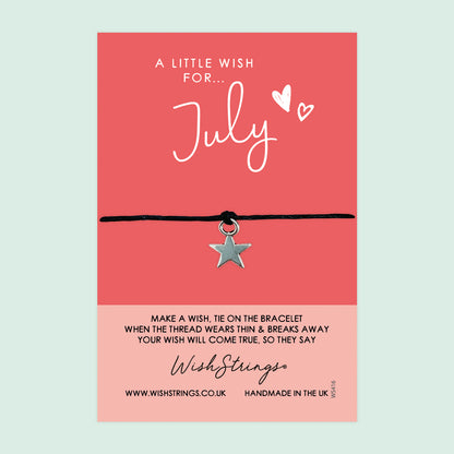 July, Birth Month  - WishStrings Wish Bracelet