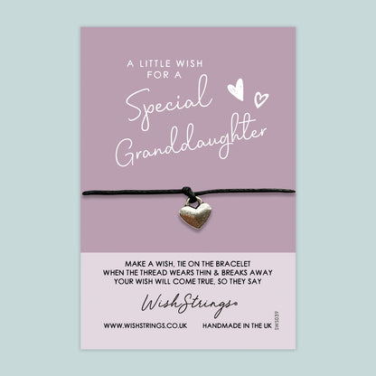 SALE - GRANDDAUGHTER - WishStrings Wish Bracelet - S217♥