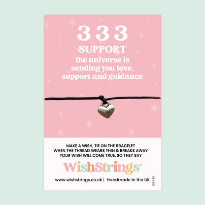 333, Angel Number - WishStrings Wish Bracelet