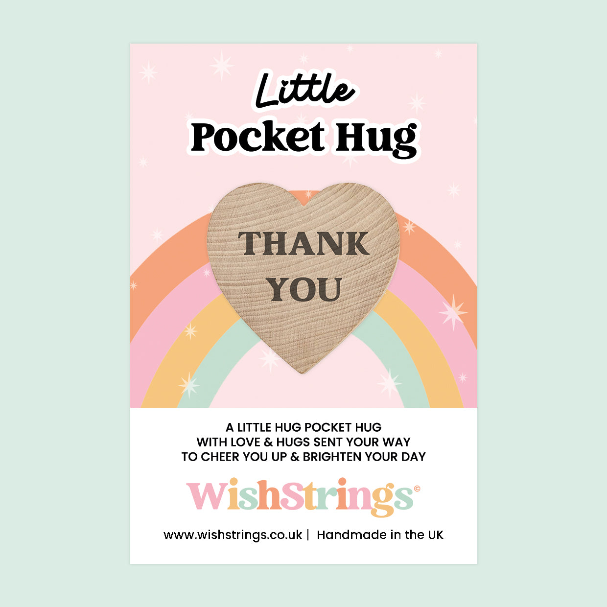 WishStrings Pocket Hug – Thank You Token | Teacher Gift | Appreciation Gift | Thoughtful Keepsake | Letterbox Hug to Show Gratitude