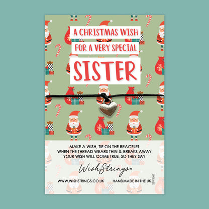 Sister Merry Christmas - WishStrings Wish Bracelet