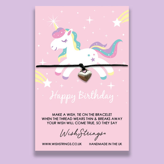 SALE - BIRTHDAY UNICORN - WishStrings Wish Bracelet - WS221♥