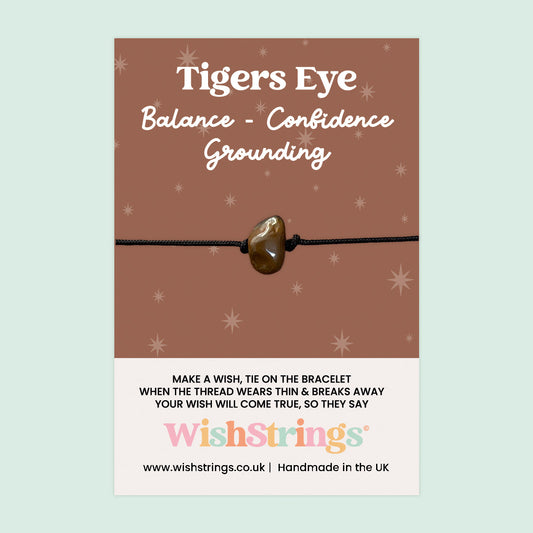 Tigers Eye - Gemstone Chip WishStrings Wish Bracelet