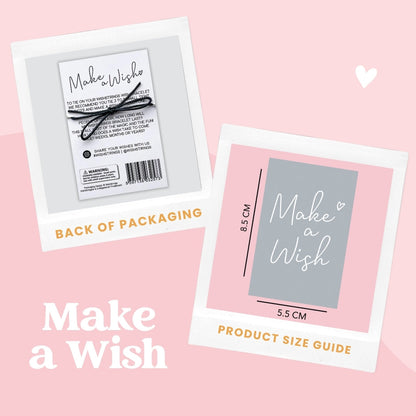 a package of make a wish stickers next to a picture of a package of