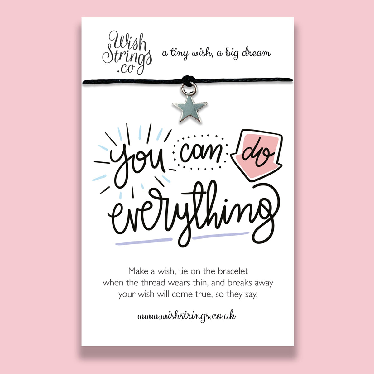 SALE - YOU CAN DO EVERYTHING - WishStrings Wish Bracelet  - S022★