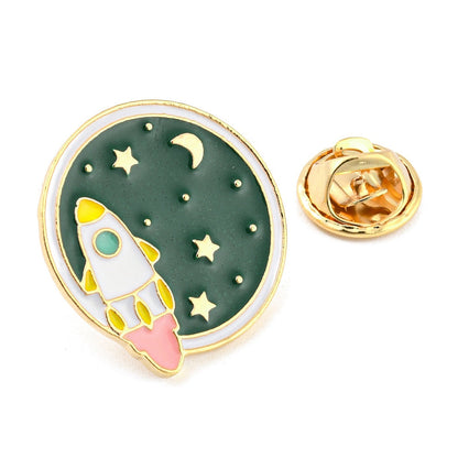 Space Rocket - Wish Pins - Enamel Pin Badge (EWP017)