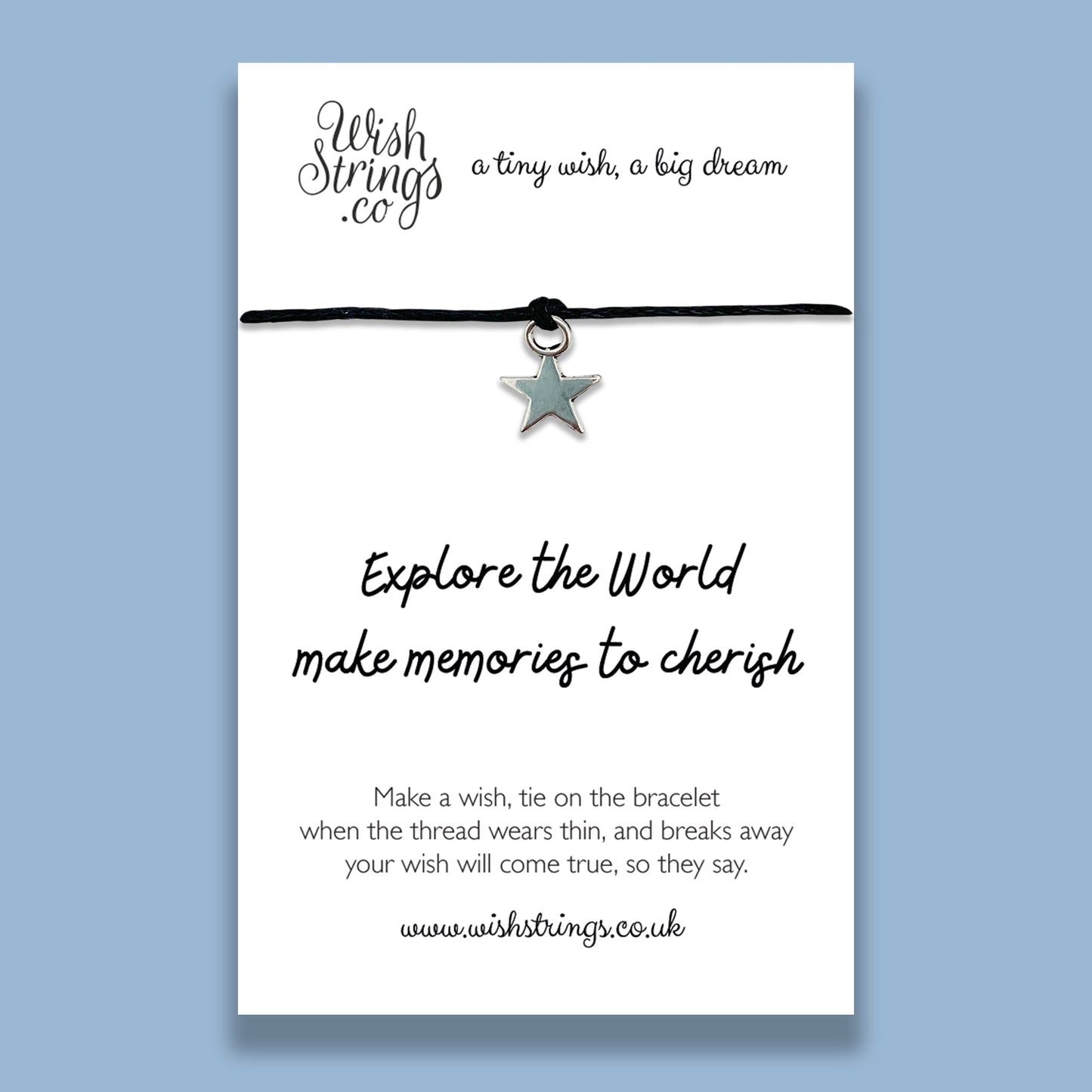 SALE - EXPLORE (B&W) - WishStrings Wish Bracelet - S172★