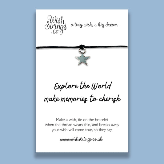 SALE - EXPLORE (B&W) - WishStrings Wish Bracelet - WS191★