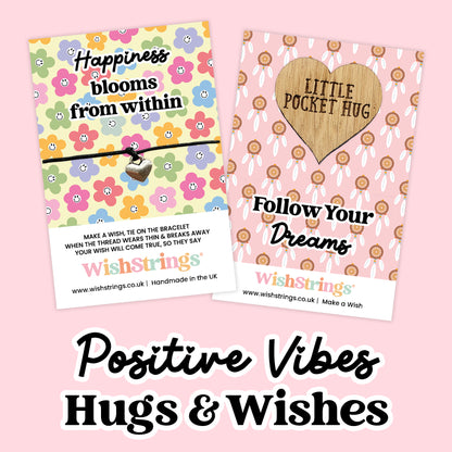 Positive Vibes Collection – WishStrings & Pocket Hugs | Encouragement Gifts | Handmade Positive Keepsakes