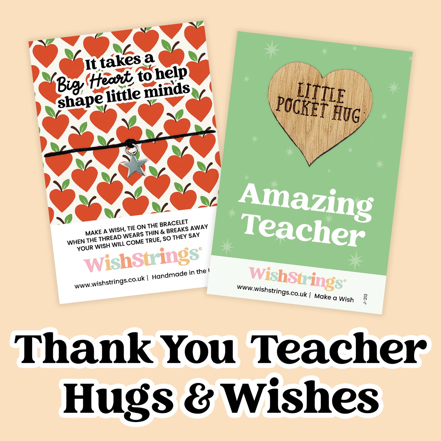Teacher Gift Collection – WishStrings & Pocket Hugs | End of Term Thank You Tokens | Thoughtful Keepsakes for Teachers & Teaching Assistants