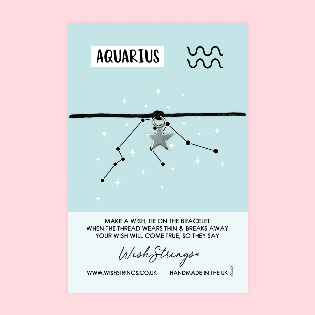 Aquarius, Star Sign - WishStrings Wish Bracelet