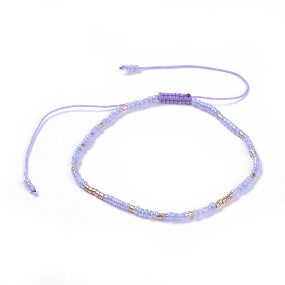 Purple Beaded - Friendship Bracelet