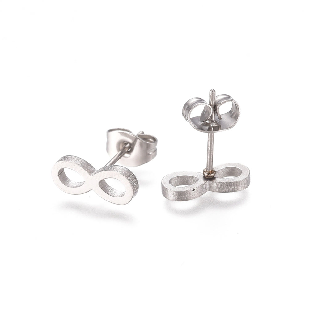 Silver Infinity - Stud Earrings
