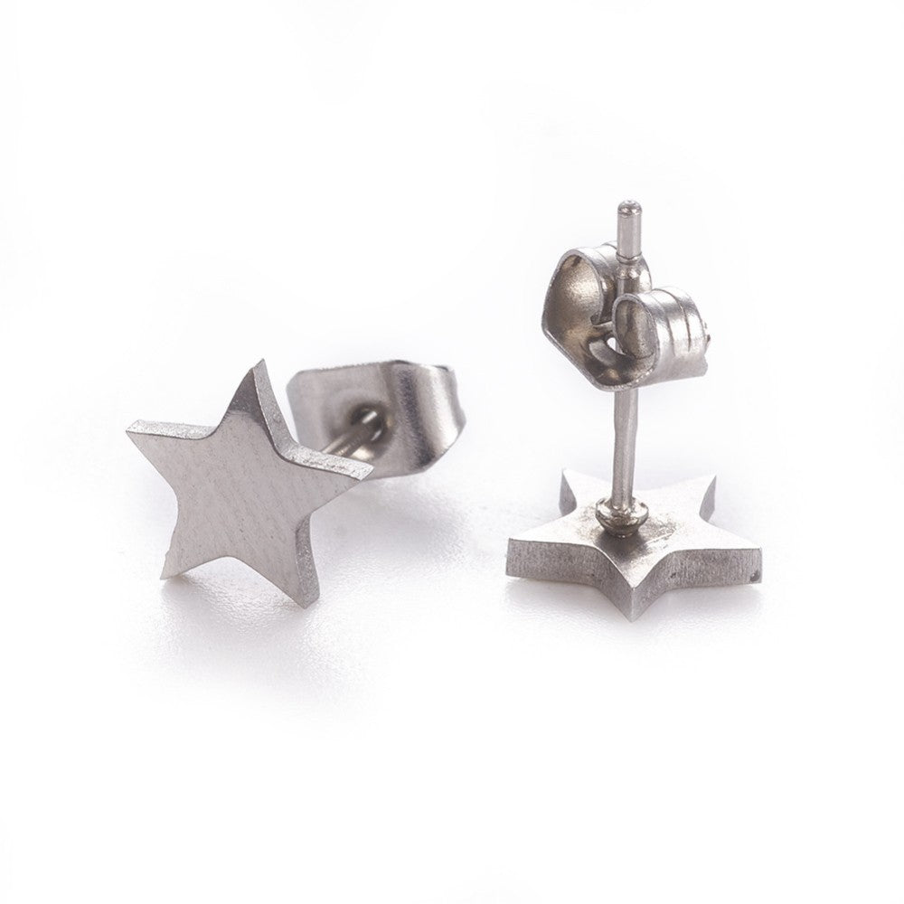 Silver Star - Stud Earrings