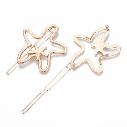 Gold Starfish - Hair Slide
