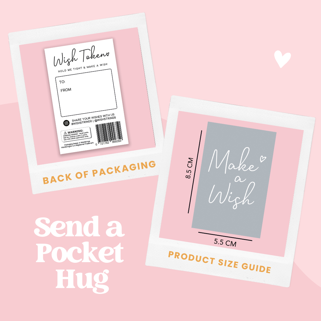 W - Little Pocket Hug - Wooden Heart Keepsake Token
