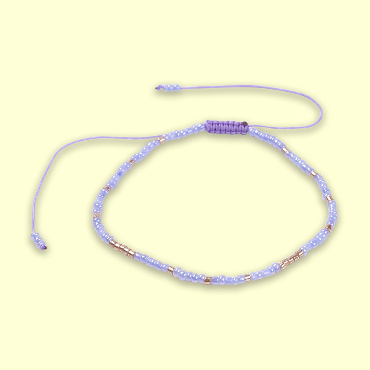 Purple Beaded - Friendship Bracelet