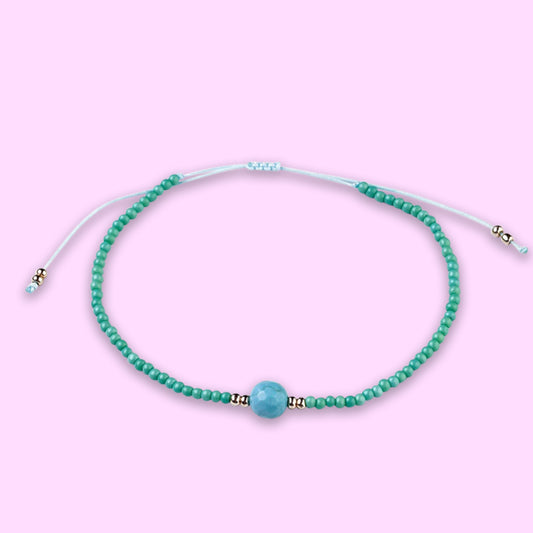 Turquoise Beaded - Friendship Bracelet