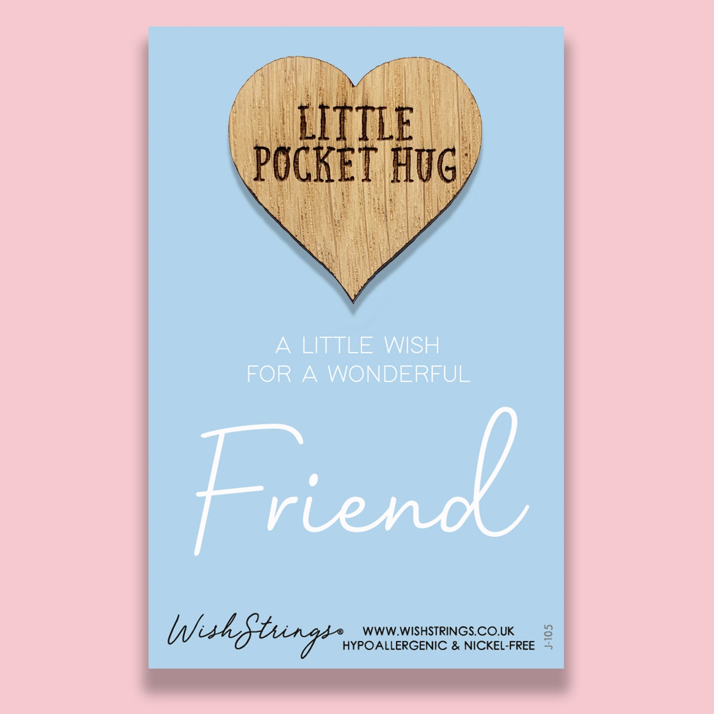 Friend - Little Pocket Hug - Wooden Heart Keepsake Token