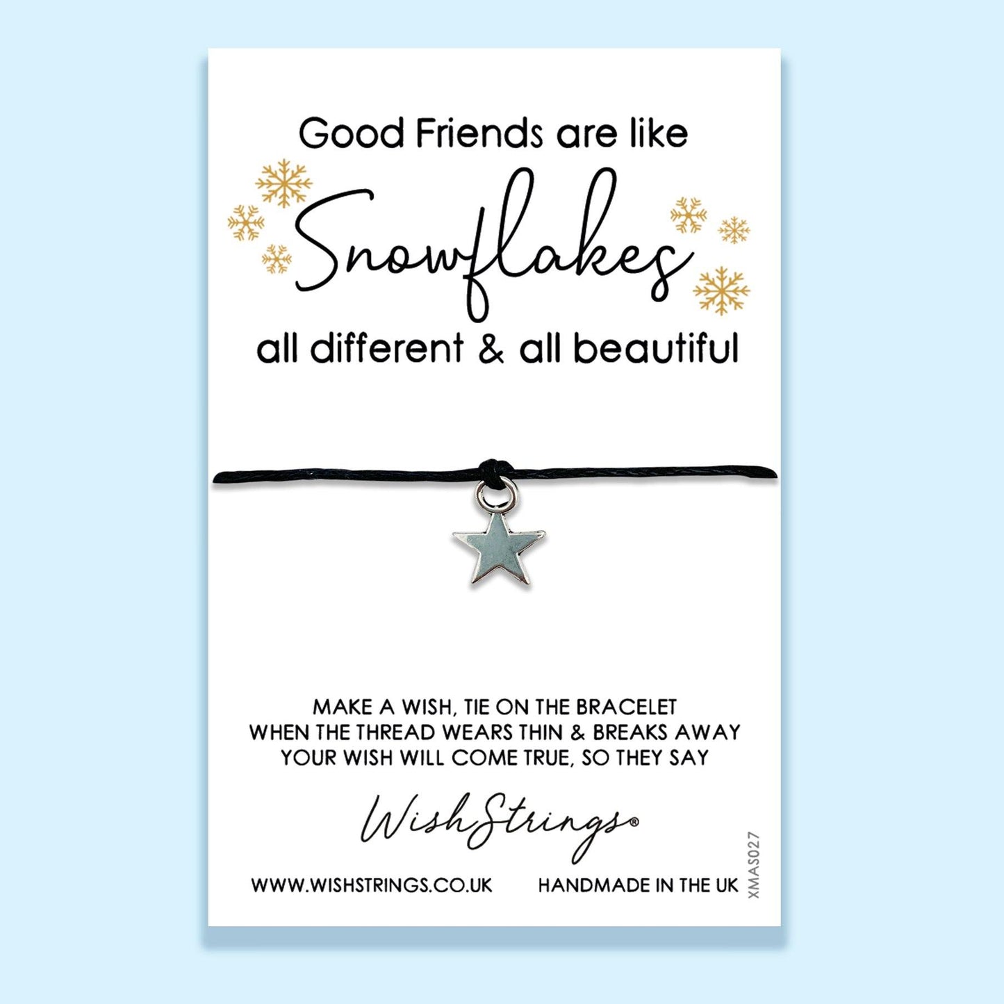 Good Friends Snowflakes - WishStrings Wish Bracelet