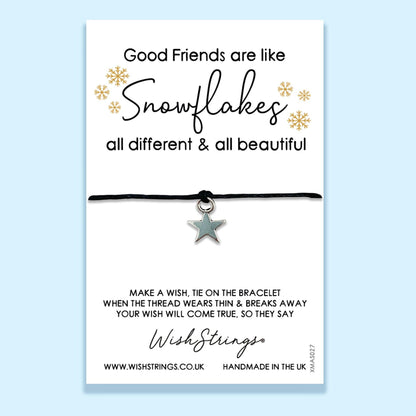 Good Friends Snowflakes - WishStrings Wish Bracelet