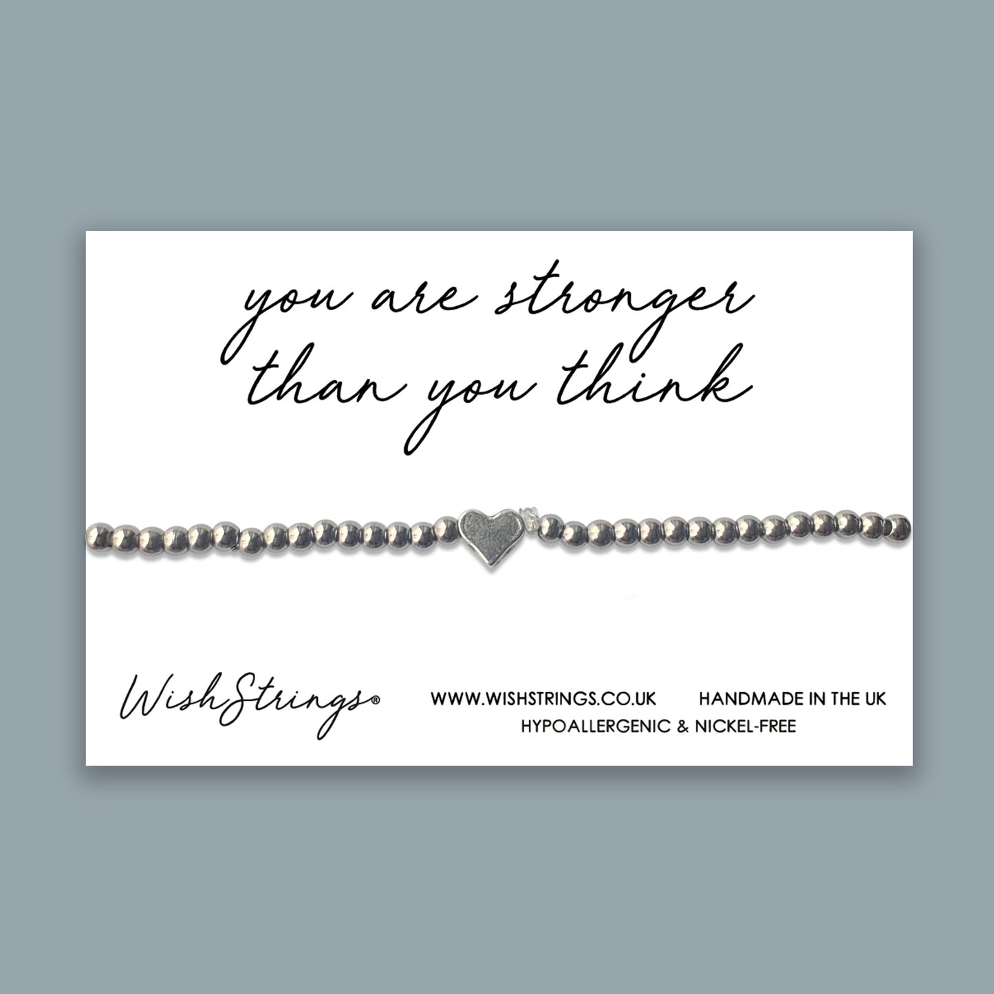 You are Stronger than you Think - Heart Stretch Bracelet