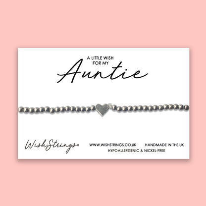 Auntie - Heart Stretch Bracelet