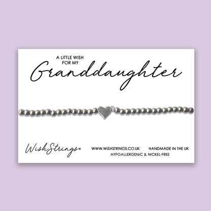 Granddaughter - Heart Stretch Bracelet