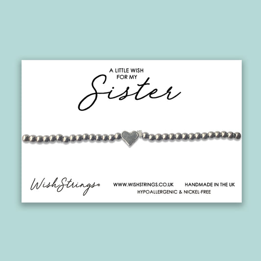 Sister - Heart Stretch Bracelet