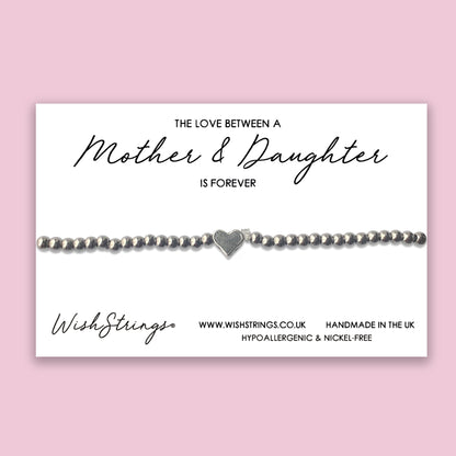 Mother & Daughter - Heart Stretch Bracelet