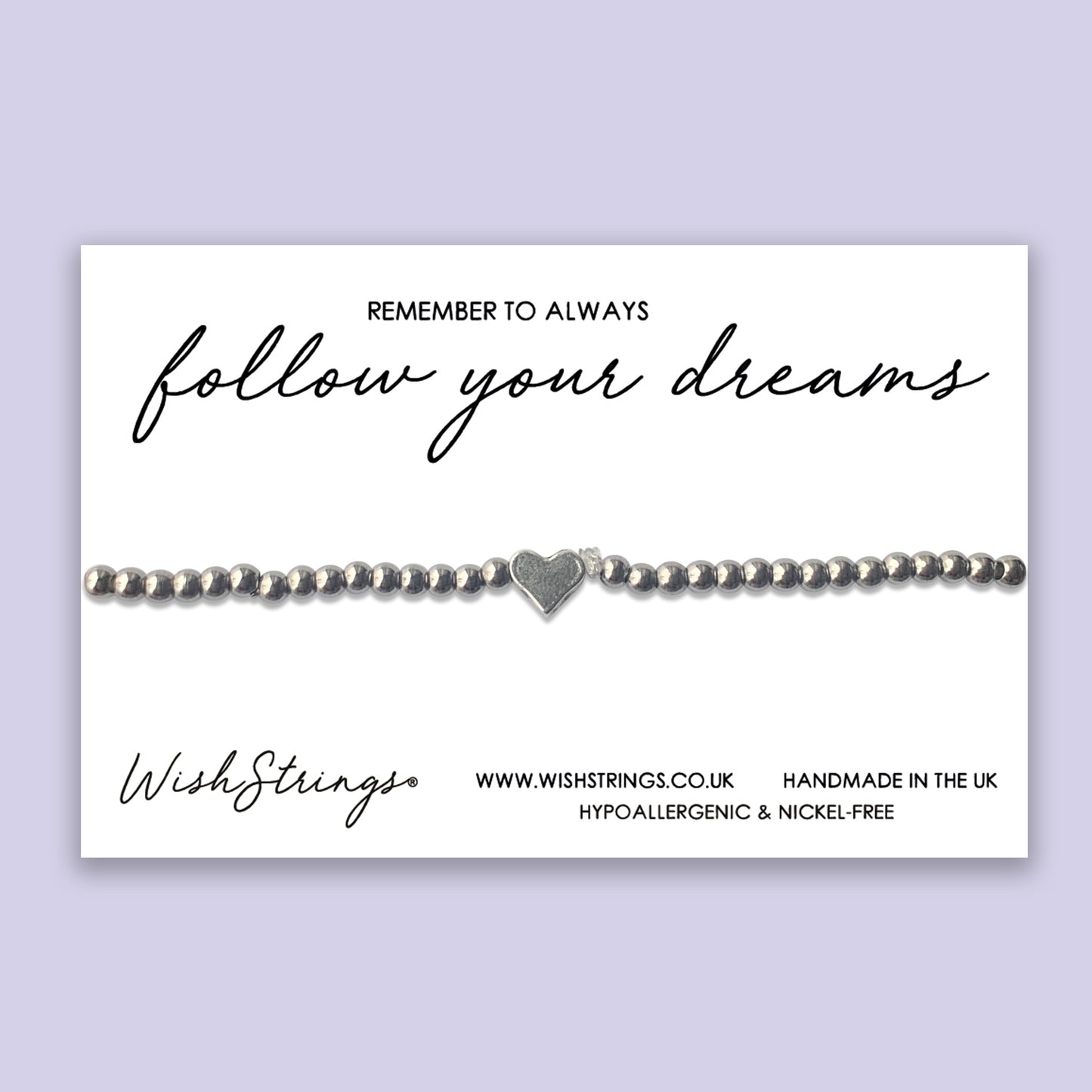 Follow Your Dreams - Heart Stretch Bracelet
