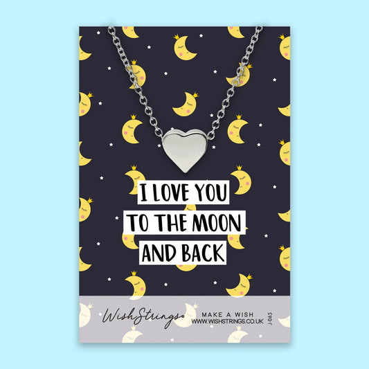 Moon & Back - Heart Necklace