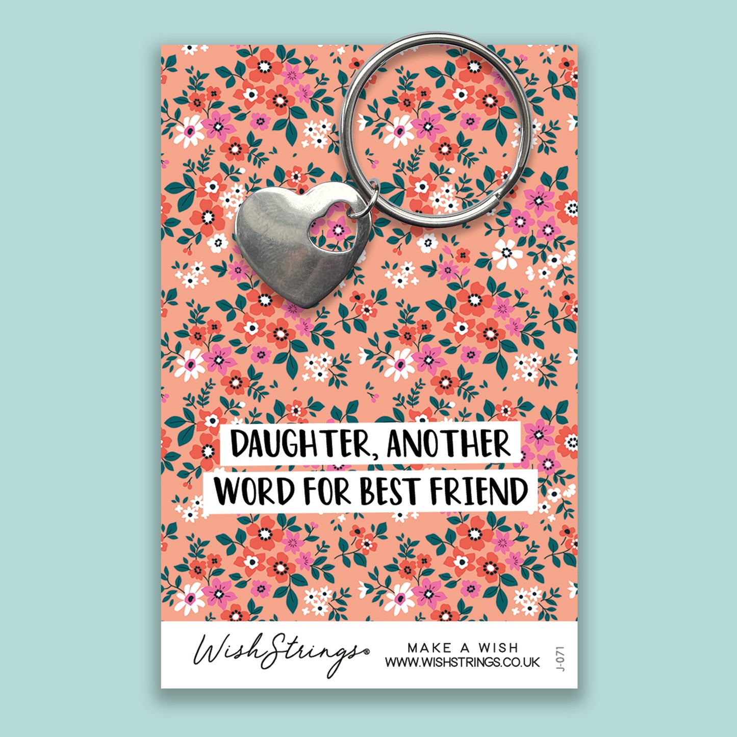 Daughter - Heart Keyring