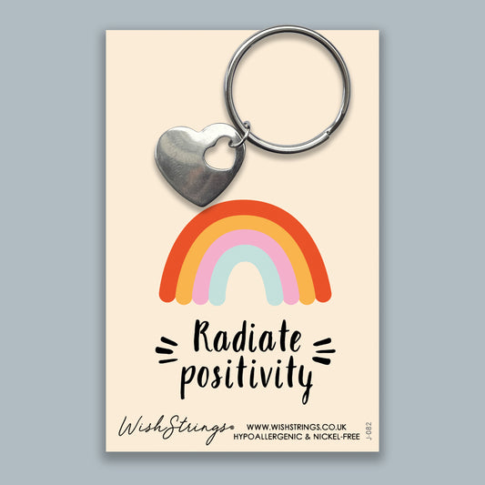 Radiate Positivity - Heart Keyring