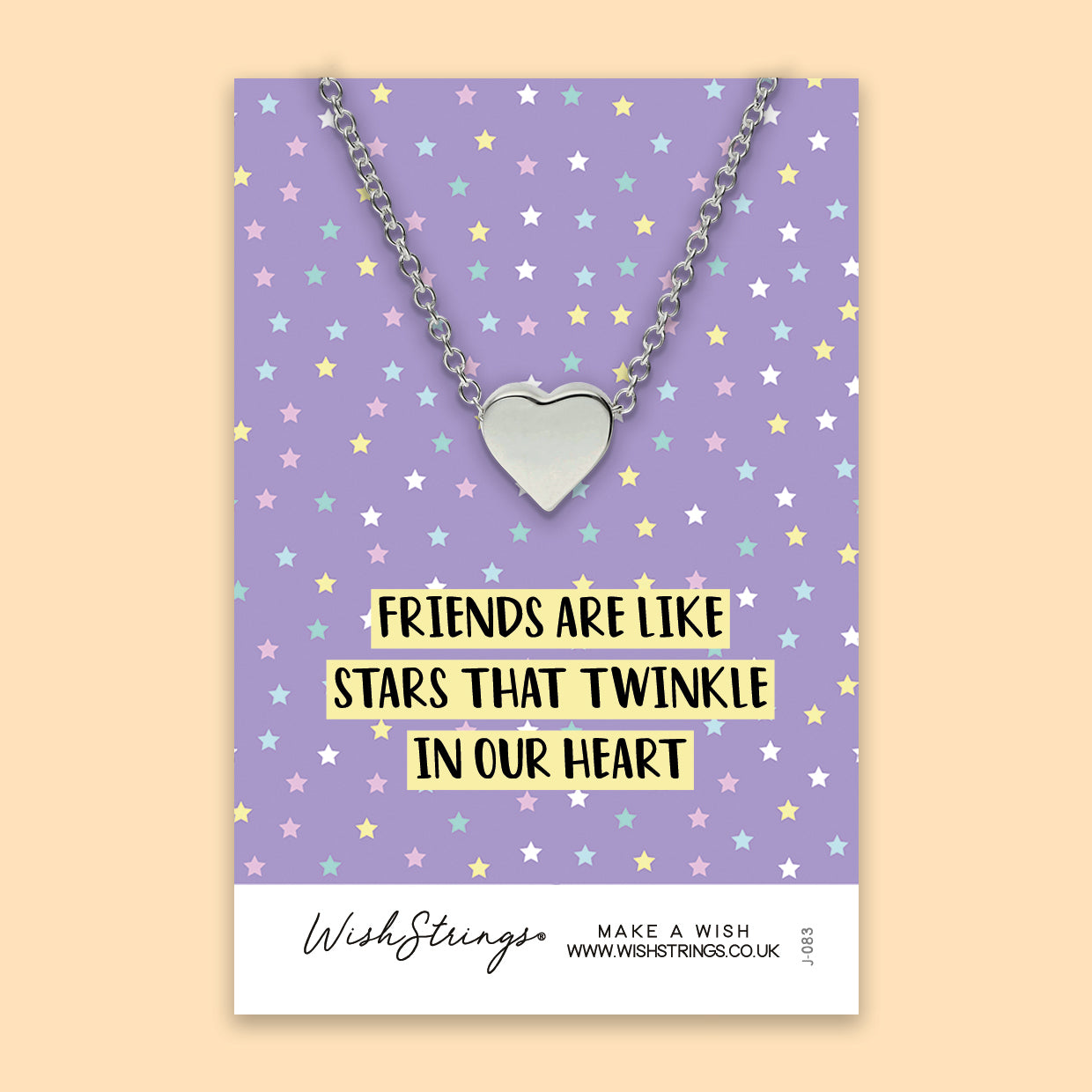 Friends are like Stars - Heart Necklace