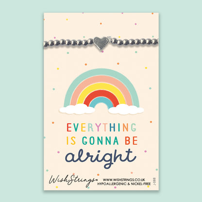 Everything is Gonna Be Alright  - Heart Stretch Bracelet