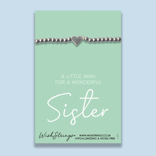 Sister - Heart Stretch Bracelet
