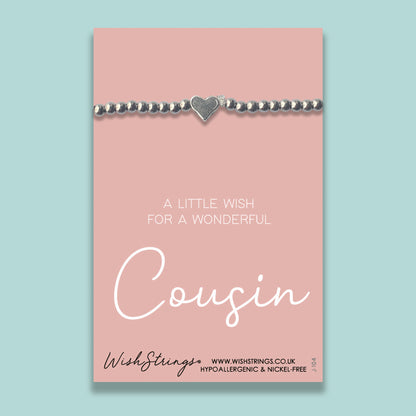 Cousin - Heart Stretch Bracelet