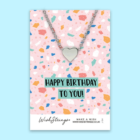 Happy Birthday - Heart Necklace