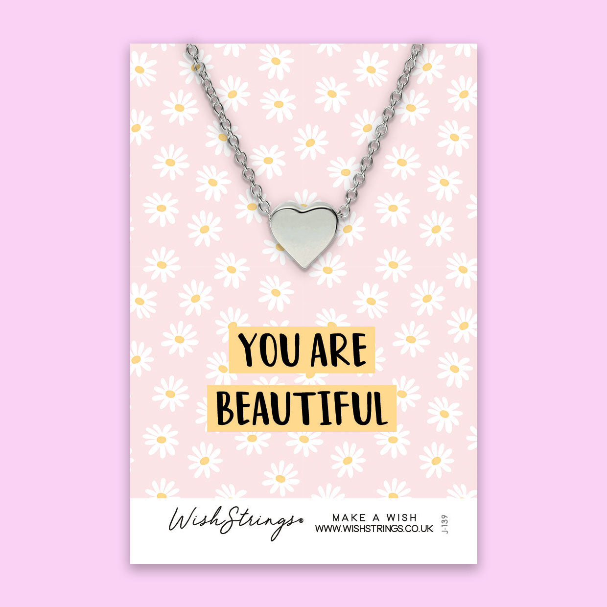 You are Beautiful - Heart Necklace