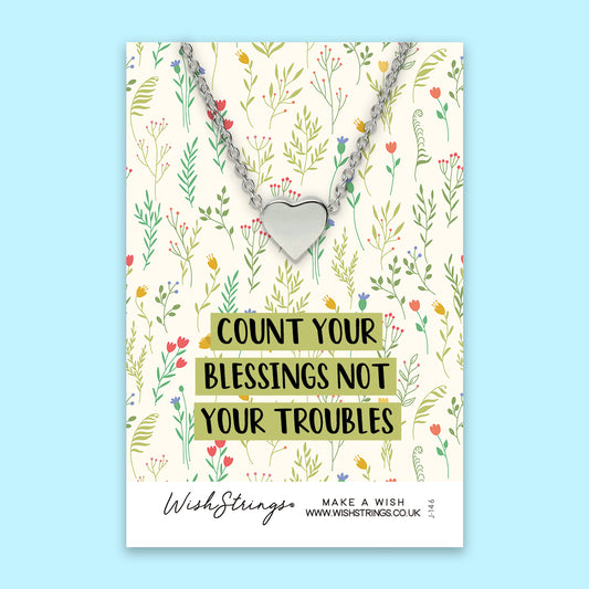 Count your Blessings - Heart Necklace